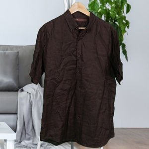 Perry Ellis Linen Button-up Shirt